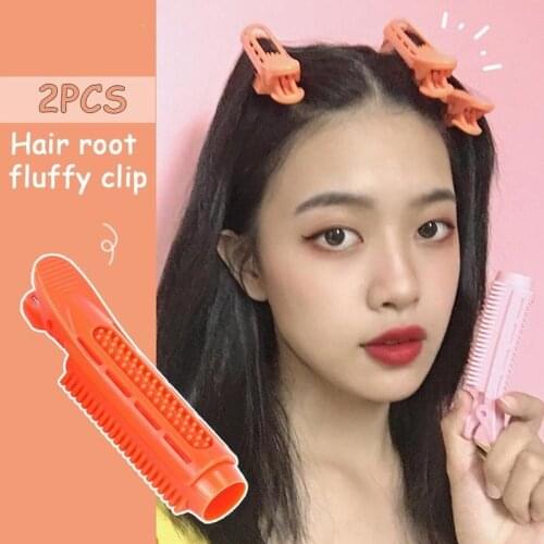 2pcs Plastic Hair Bang Curler Hair Care Rollers Hair Roots Natural Fluffy Hair Clip Sleeping Twist DIY Hair Styling Tool