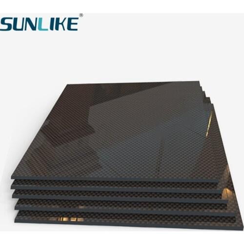 245MM X250MM Glossy Surface 3K Carbon Fiber Sheet Plate Panel 0.25mm to 6mm High Composite Hardness RC Model