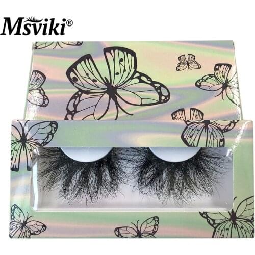 25mm 5D Mink Eyelashes Packaging Bulk Wholesale Makeup Tools Vendors Reusable Magnetic Dramatic Fluffy Wispy Messy False Lashes