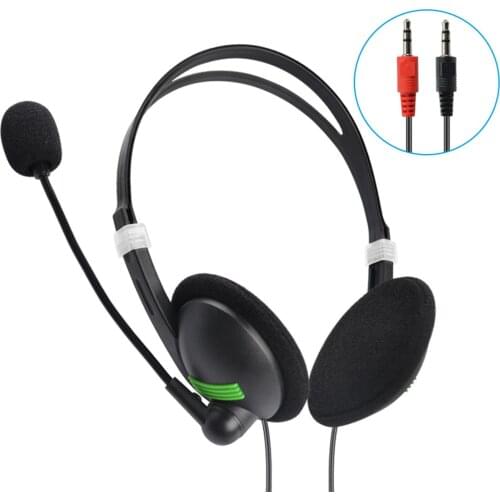 440 Wired 3.5mm Plug Headphone Stereo Noise Reduction Headset Gaming Music Headsets with Mic for PC laptop