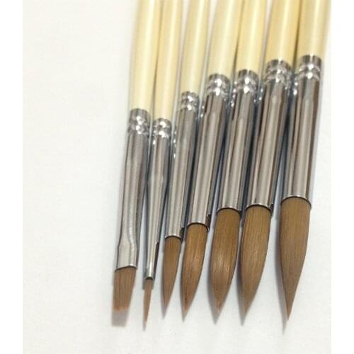 7 pcs/lot,Dental Lab Products Porcelain brush And 1/8# 00 # 0 # 2 # 4 # 6 # 7 # 8 #,Material:Nylon