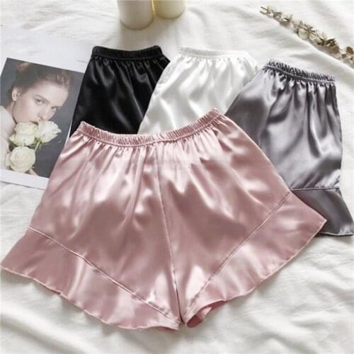 Elegance Satin Safety Short Pants Women Lace Underwear Short Tights Soft Seamless Female Safe Shorts Sexy Lingerie Plus Size