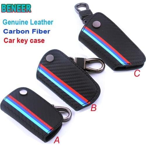 Genuine Leather car key ring sticker for M E30 E34 E36 E39 E46 E53 E60 E70 E71 E85 E87 E90 E83 F10 F20 F30