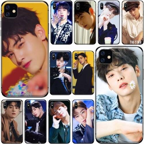 Astro Kpop Cha EunWoo Phone Case for iPhone 11 12 pro XS MAX 8 7 6 6S Plus X 5S SE 2020 XR Luxury brand shell funda coque