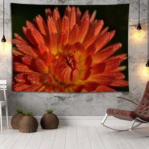 Dahlias Flower Wall Hanging Tapestry Home Party Decorative Tapestries Photo Background Cloth Table Cloth Wall Tapestry