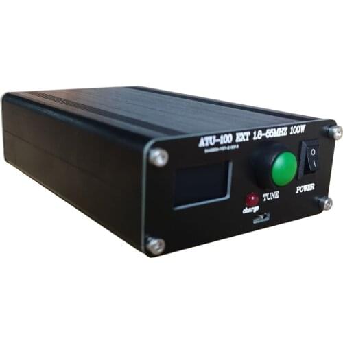 ATU-100 1.8-50MHz ATU-100mini Automatic Antenna Tuner 7x7 + Mini 0.96 OLED + Metal case +1350MA Battery