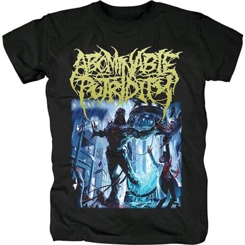 Mens TShirt Short Sleeve Shirt Abominable Putridity Rock Tee Women Hiphop Shirts(9)