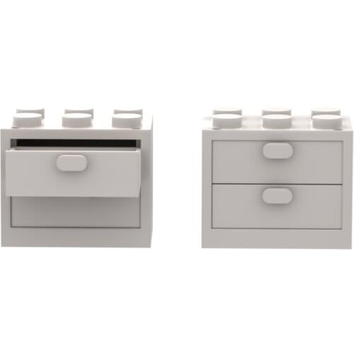 [MOC Hub] 4PCS Drawer Building Blocks Compatible Major Brand Kids Toys 92410 4536 Early Learning Education Gifts