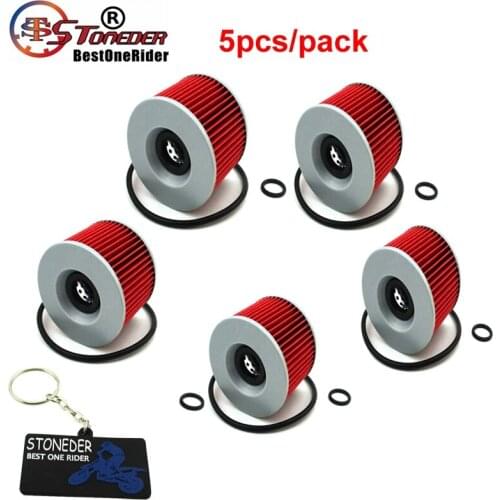 STONEDER 5x Oil Filter For CB650LC ZZR1200 ZRX1200 ZG1200 ZG1000 GPZ900R YAMAHA XJR1300 XJR1200 FJ1200 FZ750 FZR750R GENESIS