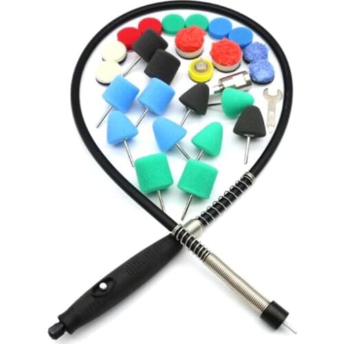 28-Piece Polishing Agent Polishing Sponge Sponge Polishing Pad Kit Conical Polishing Pad for Car Polishing Machine Hub