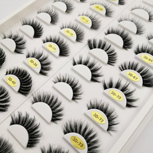 New 20 pairs Multipack natural false eyelashes fake lashes long makeup 3d mink lashes extension eyelash mink eyelashes for beaut