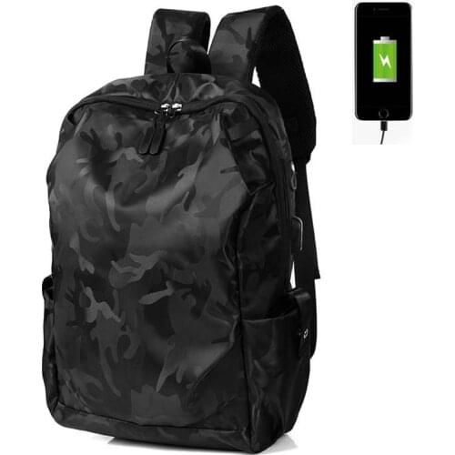Unisex 14Inch Laptop USB Charge Backpacks Waterproof Travel Bag Male Men School Backpack Teenagers 5 Color Mochila Business Bags