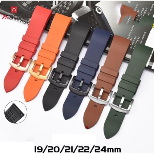 19mm 20mm 21mm 22mm 24mm Rubber Watchband Replacement Wristwatch Bracelet for Huawei GT Sport Silicone Strap