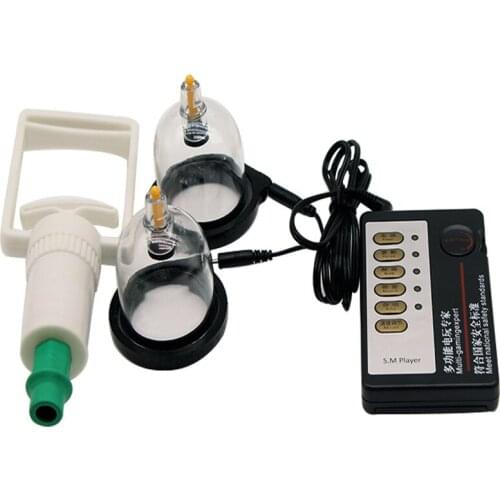 Electro Shock Nipple Vacuum Massge Kit Breast Enhancer Nipple Sucker Twist Pump Massagers Sexy Toys for Men Women