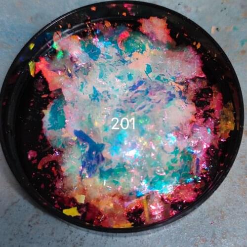 Iridescent Crystal Chameleon Flakes Chrome Transparent Chameleon Nail Magic Flakes 10g