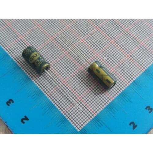 50pcs/lot High frequency DIP Aluminum Electrolytic Capacitor 25V 100UF 6*12MM electrolytic capacitor 100uf