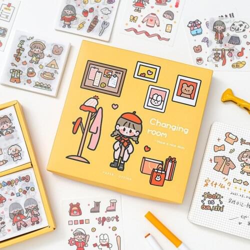 Yisuremia New Arrival 100pcs Kawaii Washi Sticker DIY Diary Planner Scrapbooking Deco Sticker School Stationery For Kids Gift