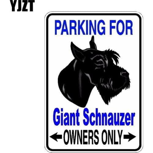 YJZT 10*14.2CM Giant Schnauzer Dog Hipster Cartoon Animal PVC Car Sticker C1-4542