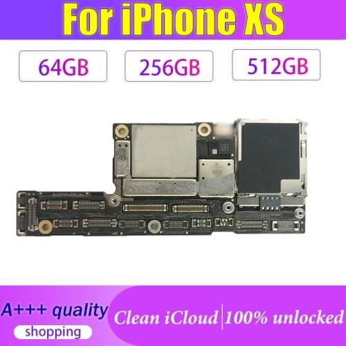 Free Shipping,For iPhone XS motherboard 64GB 256GB 512G Full Unlocked for iPhone XS Logic board with full chips ios all function