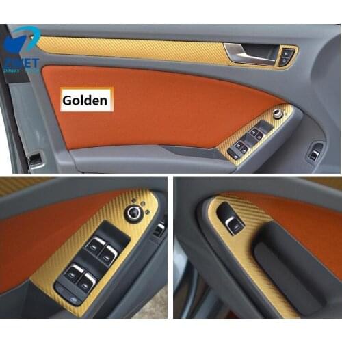 ZWET Car for audi a4 b8 a4 b9 Door Special Stickers For Audi A4 B7 B8 B9 carbon fiber sticker For A4 B7B8B9 2012~2016