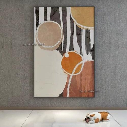 100% Handmade Abstract Oil Painting On Canvas Colorful Contemporary Minimalist Modern Wall Art Decorative For Living No Frame