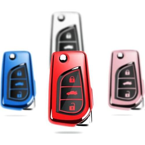 Car key cover For Toyota Rav4 Yaris Auris Corolla Verso Aygo Scion TC IM Reiz Avensis 2015 2016 new TPU key cover cap holder
