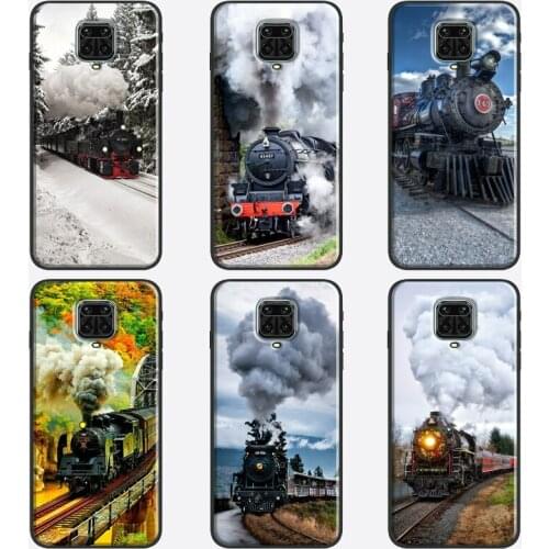 Vintage Steam Train Railway Phone Case For Xiaomi Redmi Note 10 Pro Note 9 Pro Note 8 Pro K40 8T 9S 9A 9C 9T Cover