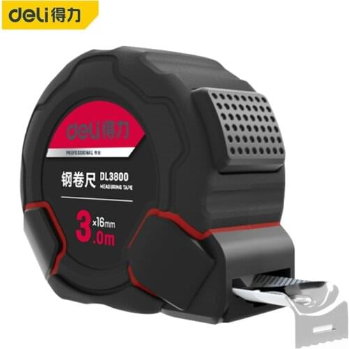 Deli High-precision Mn Steel 3/5/7.5m Tape Measuring Tools Building Decoration Measuring Tools Industrial Grade Steel Tape