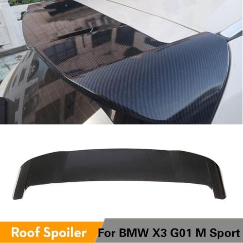 For BMW X3 G01 Base and M Sport Not for X3M 2018 2019 ABS Rear Roof Spoiler Wing Boot Lip Carbon Look / Glossy Black Painted