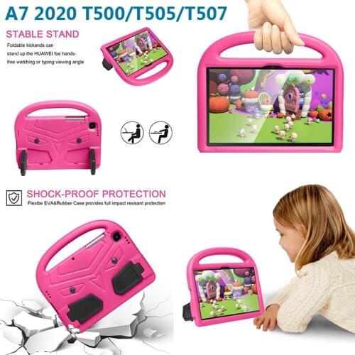 For Samsung Galaxy Tab A7 Tablet Case Childs EVA Safe Stand Handle Tablet Shell Covers for Samsung Tab A7 10.4 inch SM-T500 T505