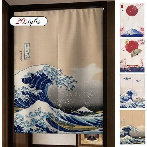 Japanese Style Door Curtain Noren Bedroom Kitchen Curtains Home Entrance Decoration Curtains 80x120cm