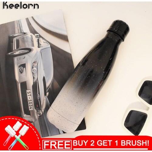 Keelorn 500ml Vacuum Stainless Steel Car Office Cup Gradient Color Mug Outdoor Vacuum Flask Portable Thermal Insulation Cups