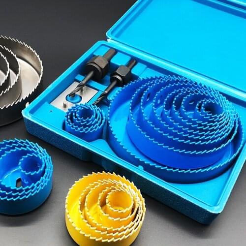 Hole Saw Kit for Wood Durable Carbon Steel Power Drill Hole Cutter With High Precision Cutting Teeth Woodworking HCS, PVC