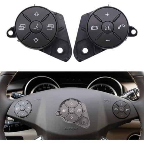 Left & Right Car Steering Wheel Switch Control Button Trim Cover For Mercedes For Benz W164 W251 2007-2011 Auto Accessories