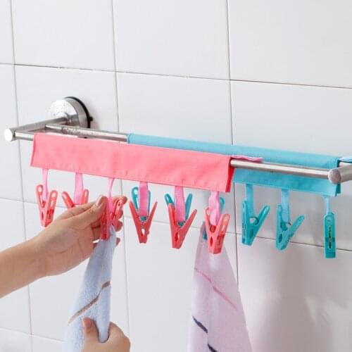 Multifunction Socks Drying Racks Bathroom Rack Traveling Clothespin Travel Portable Folding Cloth Hanger Clips