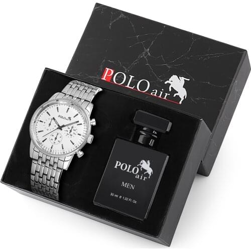 Polo Air Mens Wrist Watch And Perfume Set Gift Box Kombin Pl-0465e1