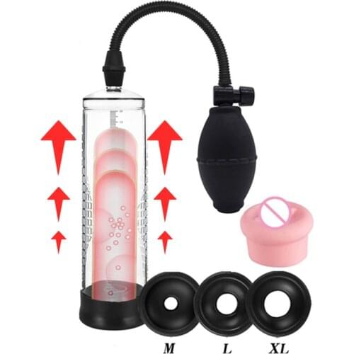 Penis Vacum Enlargement Pump Men Masturbator Penis Sucker Extender Stimulator Sex Toy for Men Dick Up Ejaculation Delay Training