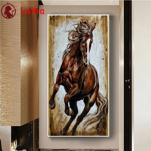 DIY Diamond Painting European retro animal horse Full Square Diamond Embroidery sale Cross Stitch sets Mosaic Handmade Gift