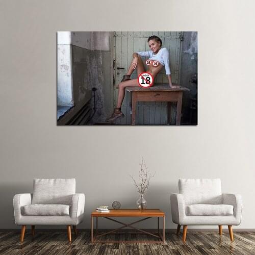 Wall Art Posters Sexy Beauty Pretty Girl Photo Canvas Printed Paintings For Living Room Decor