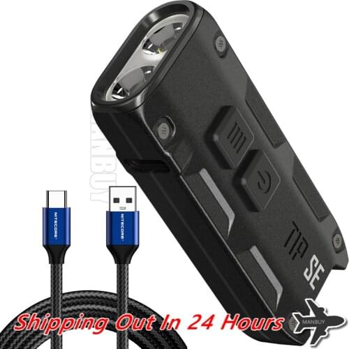 Nitecore TIP SE+ UAC20 Type-C USB Charging Cable 700LMs LED Mini Metal Key Light EDC Rechargeable Flashlight Torch Free Shipping