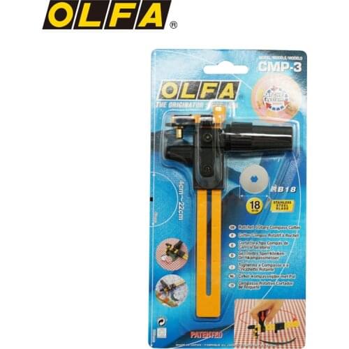 OLFA round cutting thin paper cutting hole opener CMP-3/186B compass cutting knife diameter 4-22cm