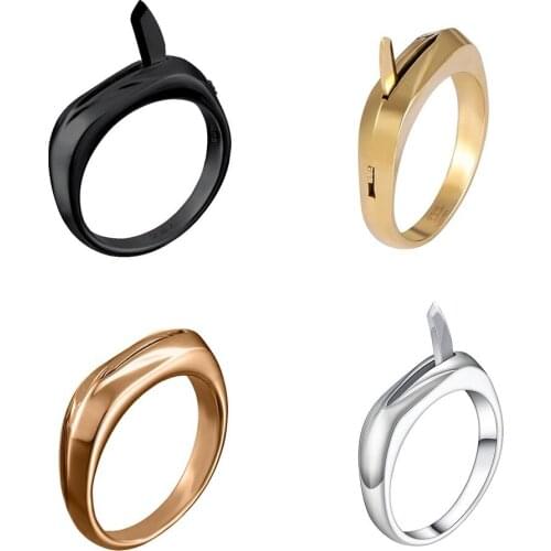 Couple Self-defense Ring Multifunctional Outdoor Emergency Self-defense Ring Fashion All-match Jewelry Hidden Anti-wolf Artifact