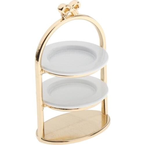 Fruit Cupcake Dessert Display Stand Rack Dollhouse Miniatures Food Kitchen Supply