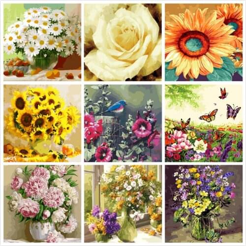 Painting By Numbers For Adults Kits Hand Painted Home Decor Drawing Canvas DIY Oil Coloring Paint Pictures By Numbers