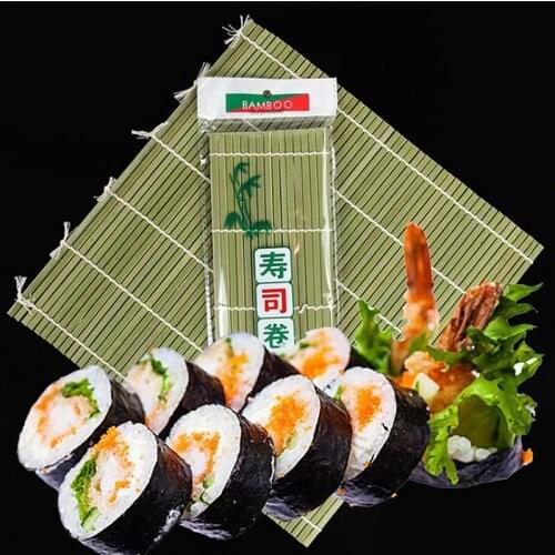 Sushi Rolling Roller Bamboo Diy Sushi Mat Onigiri Rice Roller Hand Maker Sushi Tools Kitchen Japanese Food Bento Accessories