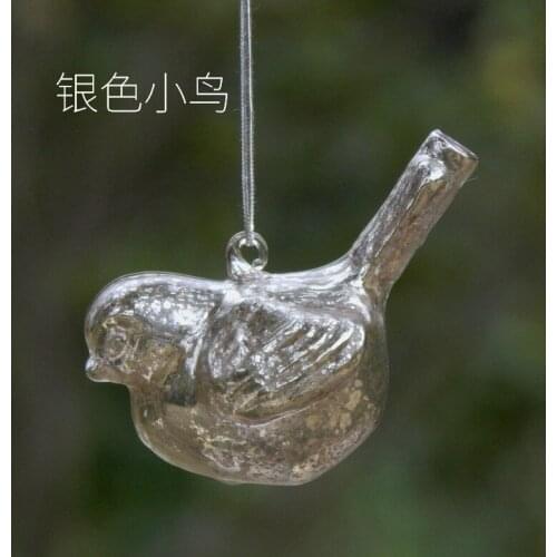 Silver Birds Christmas Tree Ornaments Pendants Christmas Gifts Shopping Mall Event Props Party Ornaments