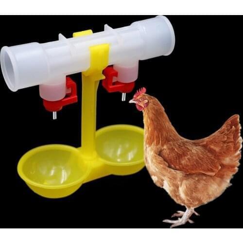 40Pcs Chicken Drinking Cup Quail Water Bowls Double Hanging Cup Pheasant Drink Chicken Tools Chicken Glasses Cages Free Shipping