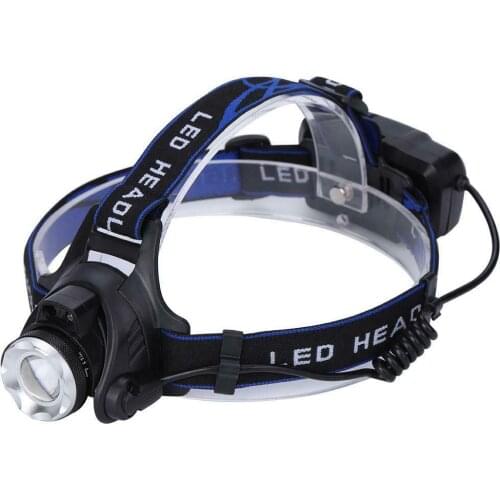 Ultral Brightness LED Zoom Headlight Torch T6 Headlamp 18650 Head Light Lamp Zoomable Flashlight Waterproof for Fishing Hunting