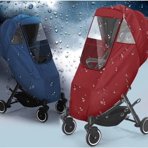 Universal Waterproof Stroller Rain Cover Transparent Wind Dust Shield Zipper Open For Baby Strollers Pushchairs Rain Accessories