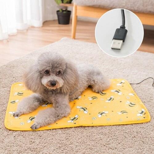 USB Pet Heating Pad, Electric Waterproof Warming Mat with 3 Heat Settings, for Cats or Dogs Small Animals(15.7X23.6in)